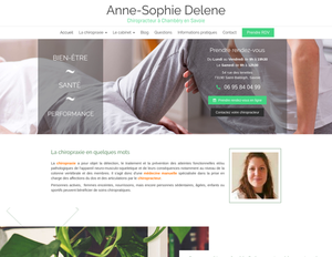 Anne-Sophie Delene Saint-Baldoph, Chiropraxie