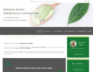 Eleonore Guillot Tinchebray, Diététique et nutrition