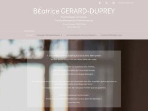 Béatrice GERARD-DUPREY Paris 7, Psychothérapie, Psychologie