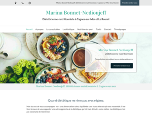 Marina Bonnet-Nedioujeff Le Rouret, Diététique et nutrition