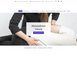 Alexandrine Ulrich chiropracteur Paris 6, Chiropraxie