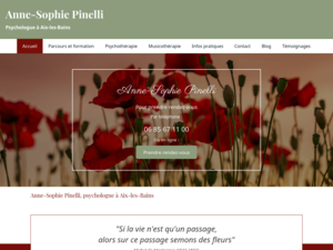 Anne-Sophie  Pinelli Aix-les-Bains, Psychothérapie, Musicothérapie