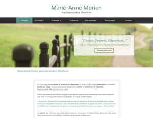 Marie-Anne Morien Mirefleurs, Psychothérapie, Hypnose
