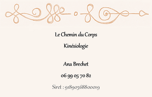 Le Chemin du Corps Ana BRECHET Challans, Kinésiologie