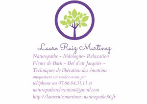 Naturopathe Laure RUIZ MARTINEZ Lorient, Naturopathie, Diététique et nutrition, Fleurs de bach, Techniques énergétiques, Naturopathie