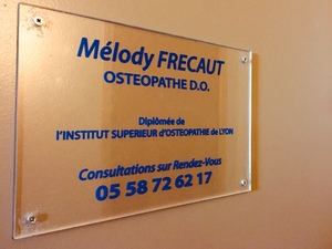 Mélody Frecaut Seignosse, Ostéopathie