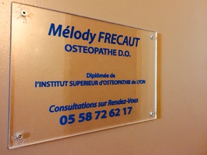 Mélody Frecaut Seignosse, Ostéopathie