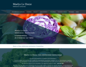 Maelys Le Dorze Fontainebleau, Diététique et nutrition
