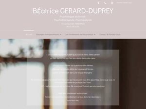 Béatrice GERARD DUPREY Paris 7, Psychothérapie, Psychologie