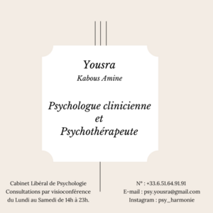 Yousra Kabous Amine Strasbourg, Psychologie, Psychothérapie