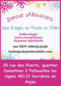 Les Doigts de Pieds en Folie  Pellouailles-les-Vignes, Réflexologie, Hypnose