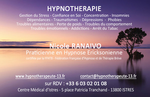 Nicole RANAIVO Istres, Hypnose, Réflexologie
