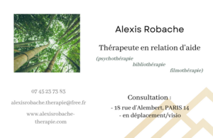 Alexis Robache Paris 14, Psychothérapie