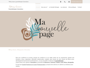 Tiffany Guerin Villevieille, Psychothérapie