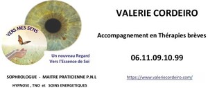 VALERIE CORDEIRO -Vers M'Es Sens Gretz-Armainvilliers, Sophrologie, Hypnose, Praticien de médecine alternative, Techniques énergétiques, Thérapeute