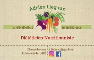 Adrien Liegaux Castelnau-le-Lez, Diététique et nutrition