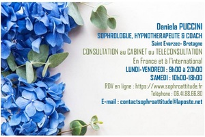 Daniela PUCCINI Saint-Évarzec, Sophrologie, Hypnose, Coach de vie