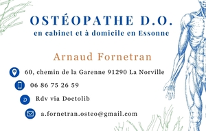 Arnaud Fornetran La Norville, Ostéopathie
